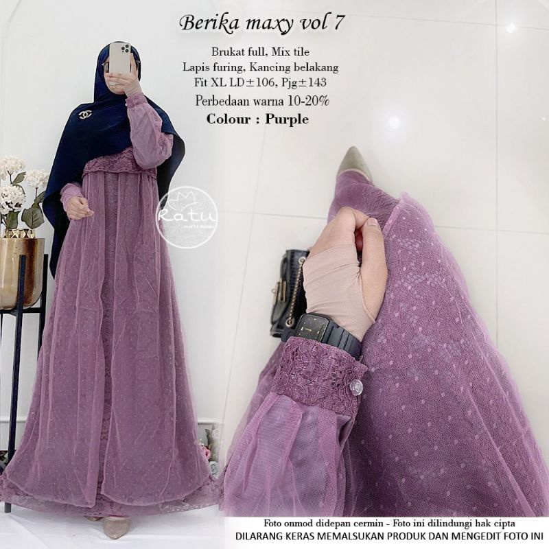 BERIKA MAXY VOL.7 BY RATU MULABEES (MAXY GAMIS MUSLIMAH) Maxy brukat premium rekomended