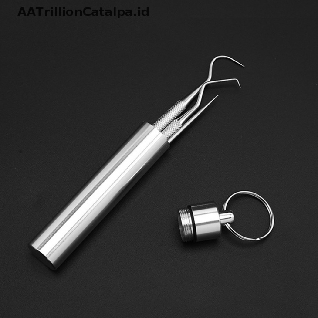 Aatrillioncatalpa 3Pcs / Set Tusuk Gigi / Buah Portable Multifungsi Untuk Outdoor