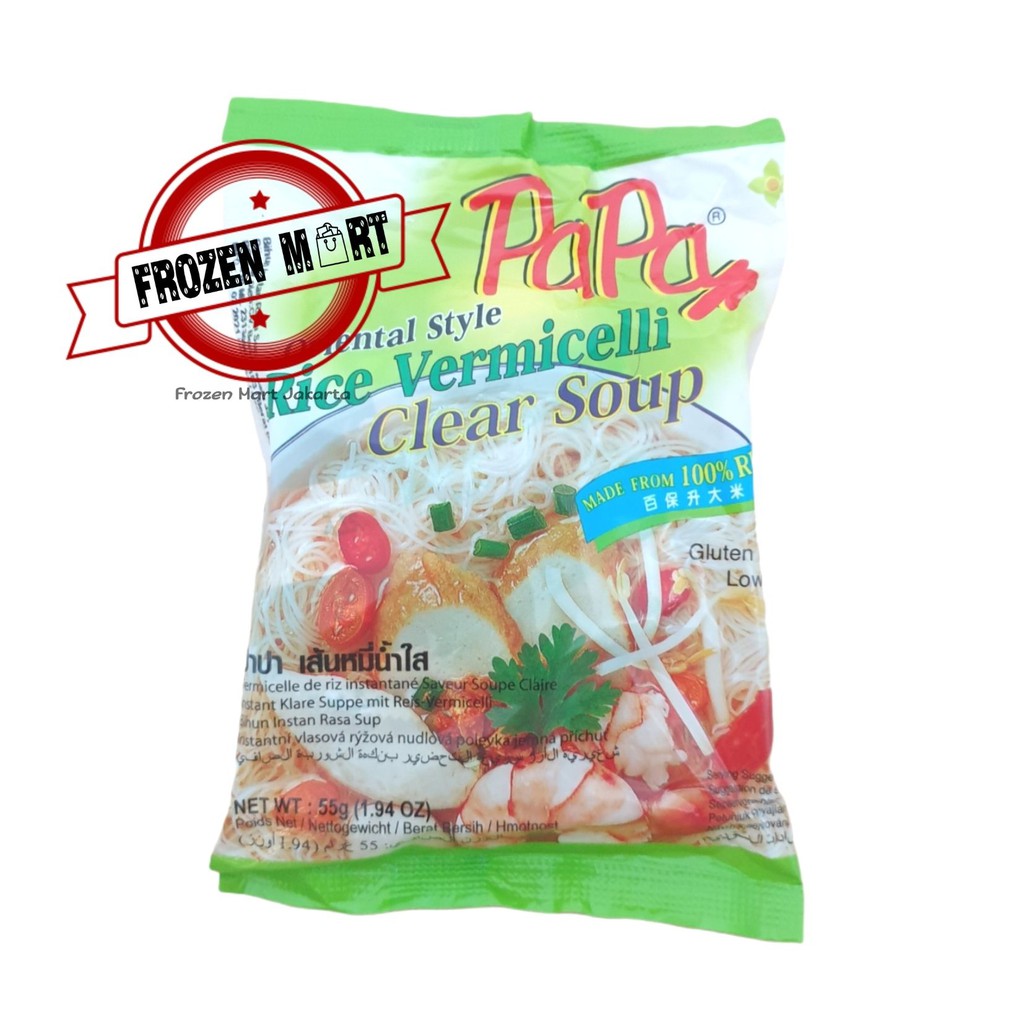 

PAPA Rice Vermicelli (Bihun Instant) Clear Soup 55 Gr