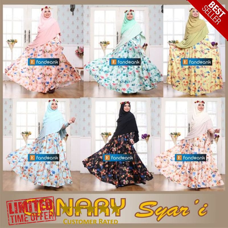 SALE baju syari mewah original Canary syari by efandoank