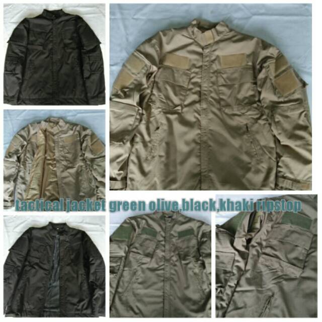 Jaket Tactical Outdoor Hitam,Khaki,Hijau Olive Ripstop Kotak TR Premium Quality