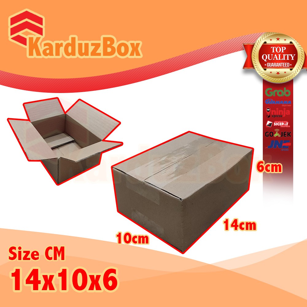 

14x10x6 kardus box packaging POLOS BARU