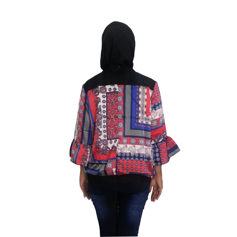 Blouse ethnic lengan terompet