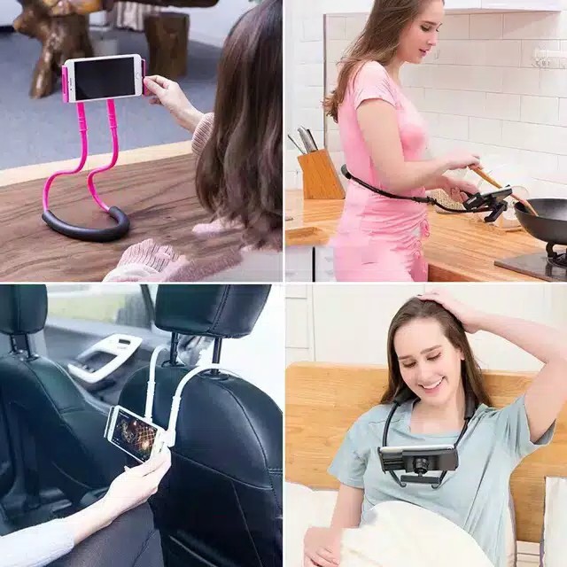 Grosir - 612 Lazy Pod Leher &amp; Pinggang/Lazy Pod Phone Holder/Holder HP Lazy Hanging Neck Cell Stand