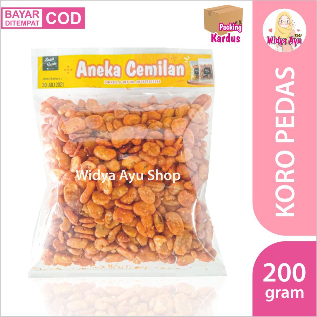 

Kacang Koro Kupas 200gr Rasa Balado Pedas Murah / Kacang Koro Bali Tanpa Kulit Widya Ayu Shop