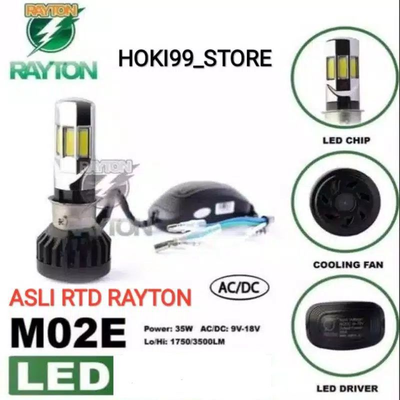 Lampu Depan RTD RAYTON original 6sisi dan 3sisi M02E M02D ouniversal murah meriah