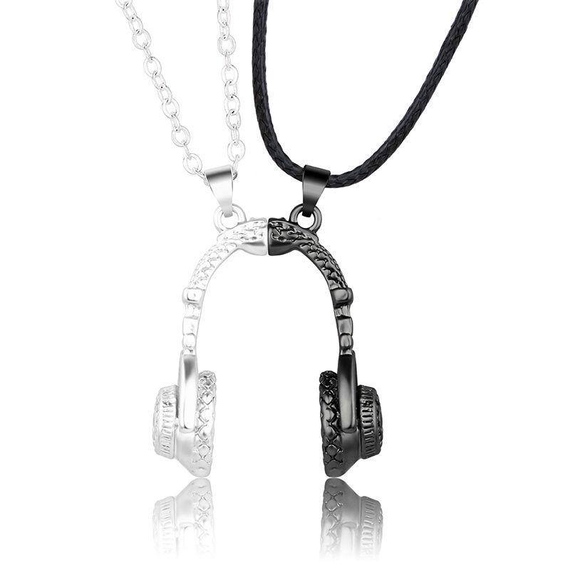 Fancyqube Kalung Rantai Panjang Liontin Headphone Musik Dj Gaya Hip Hop Rock Untuk Pria Dan Wanita