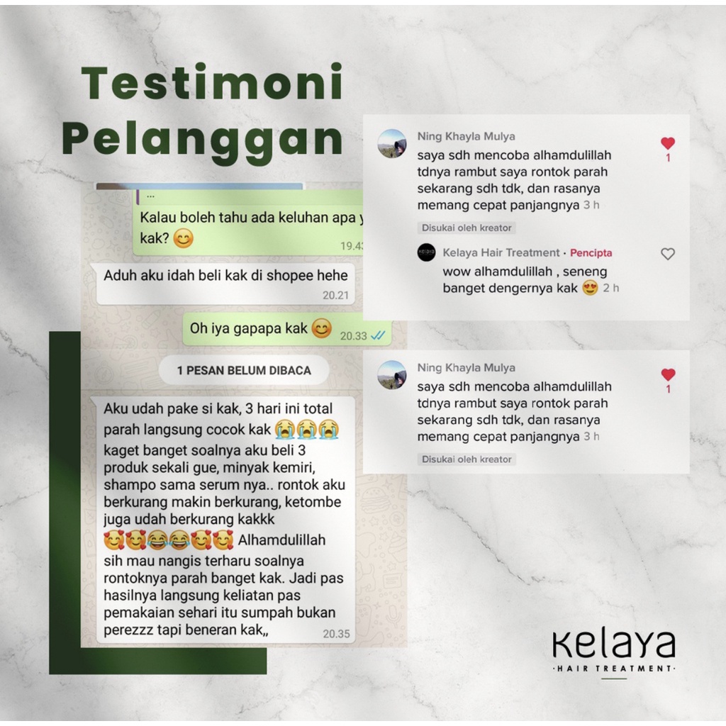 Kelaya Hair Serum 20ml - Serum Rambut Rontok