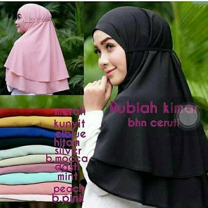 *obral**   RUBIAH NON PET JILBAB INSTAN BAHAN CERUTI   _hijab segi empat