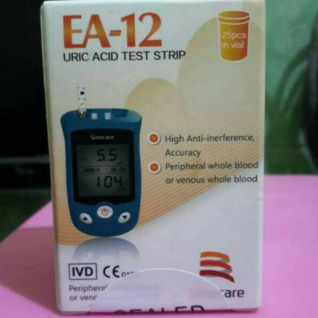 Strip Gula Darah Sinocare Glucose Sinocare Asam Urat Sinocare Uric Acid Sinocare EA12