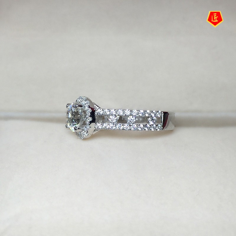 [Ready Stock]1 Karat Moissanite Hollow Design Ring