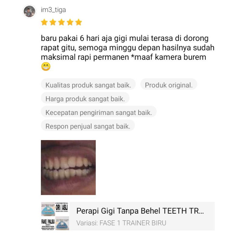 PERAPIH GIGI TEETH TRAINER ALIGNMENT PERAPI GIGI TONGGOS RENGGANG GINGSUL BEHEL ZEYTEETH ORIGINAL