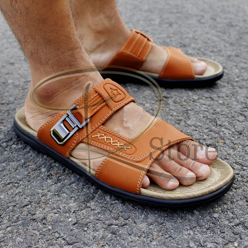 Sandal L-track Davis 03 Sandal Pria Dewasa Sandal Kulit Laki Laki Sendal Original Sandal Anak muda