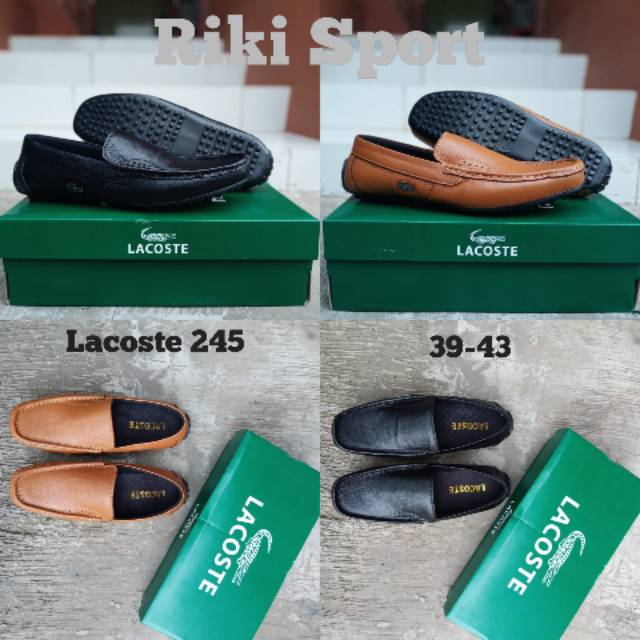Sepatu Kerja Slip On Lacoste Kulit Asli / Sepatu Formal Pria Lacoste 245