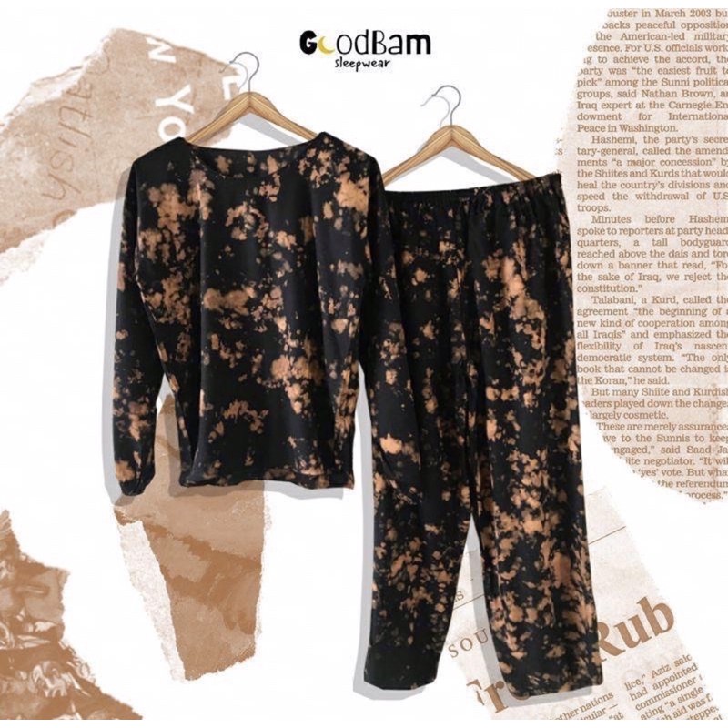 T-shirt set tie dye, setelan tie dye