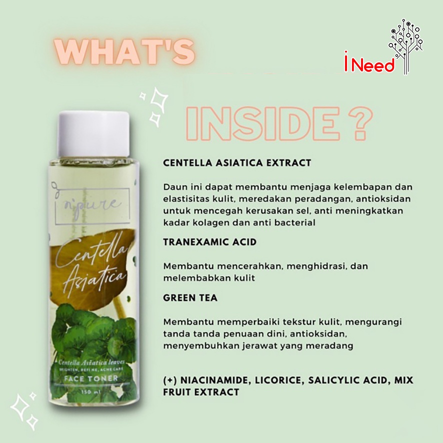 (INEED) NPURE Face Toner Centella Asiatica 30ml / 150ml - Cica Series