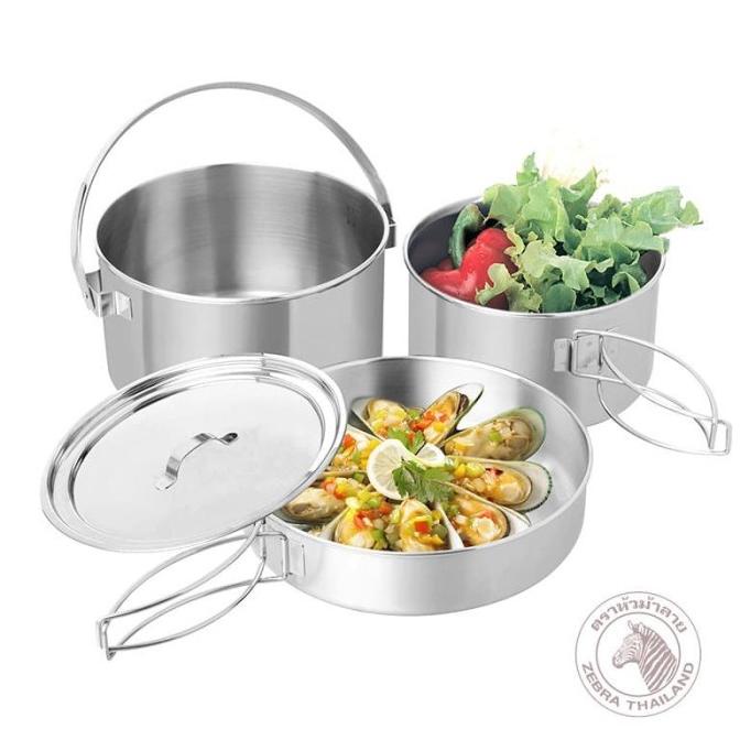 Zebra 4 Pcs Camping Set Ii (184210) / Panci Camping Terlaris