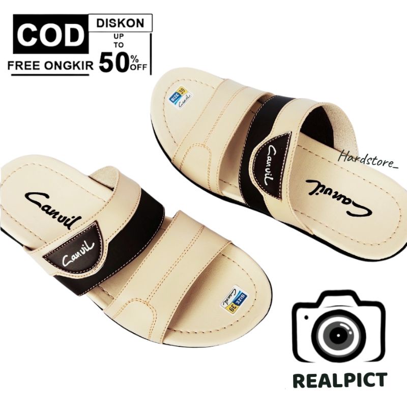 Sandal jepit Pria Terlaris / Sandal kulit Casual Premium / Sendal Santai Pria dewasa Kualitas Terbaik CNVL