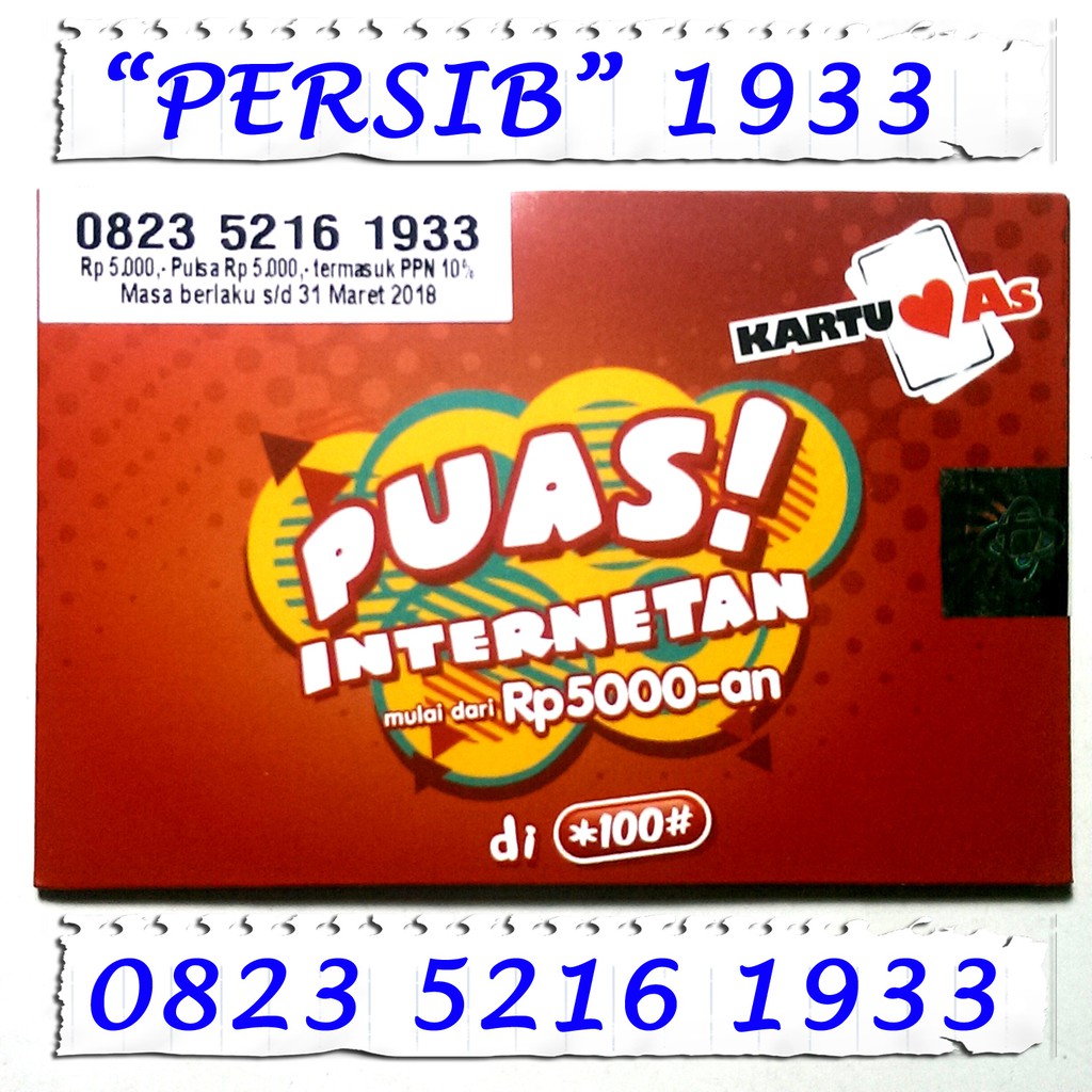 Perdana Nomor Cantik Kartu AS PERSIB 1933 : 0823 5216 1933