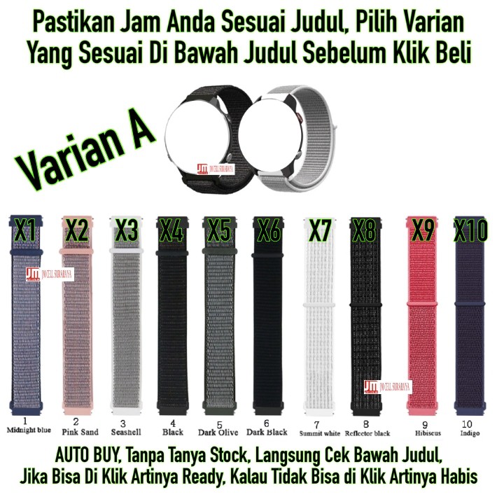 Woven Spor   t Loop 20mm Strap Untuk Samsung Galaxy Watch