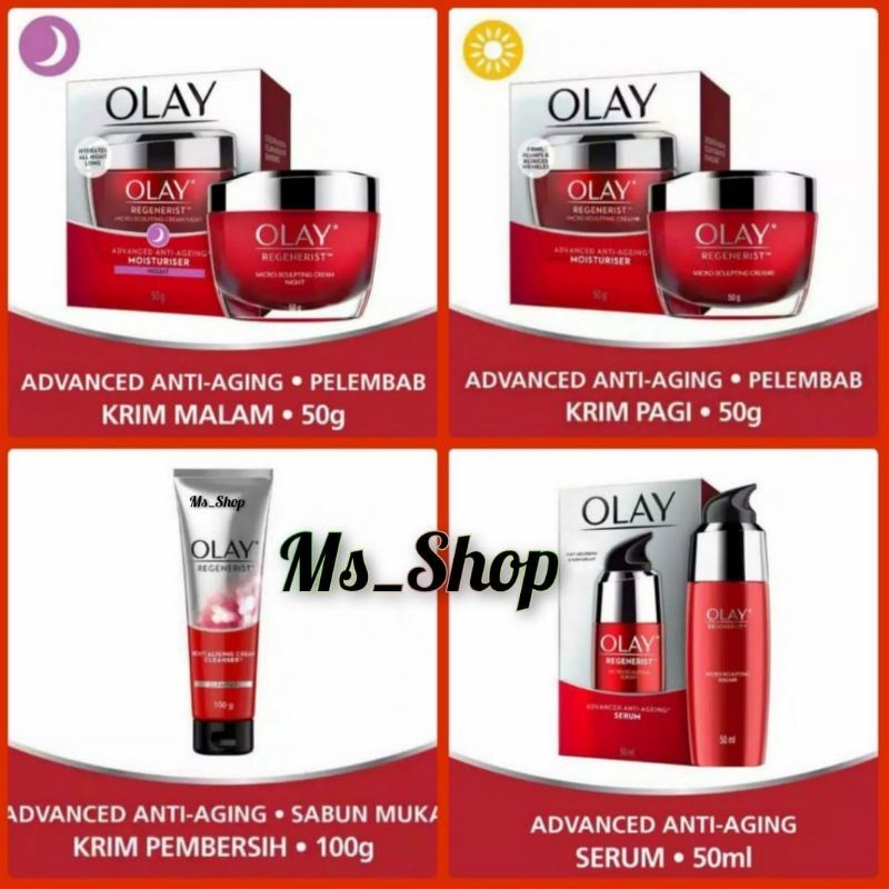 OLAY REGENERIST / DAY CREAM 50gr/ NIGHT CREAM 50gr/ SERUM 50ml / CLEANSER 100gr /MASKER / WHIP CREAM