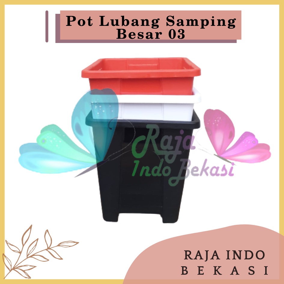 Pot Kotak Tinggi Lubang Samping Besar 03 Putih Hitam Orange Coklat Pot Aglonema Kaktus Besar Tinggi Murah 15 17 25 30 Pot Kotak Persegi Panjang Besar Tinggi - Pot Sinovac 01 02 03