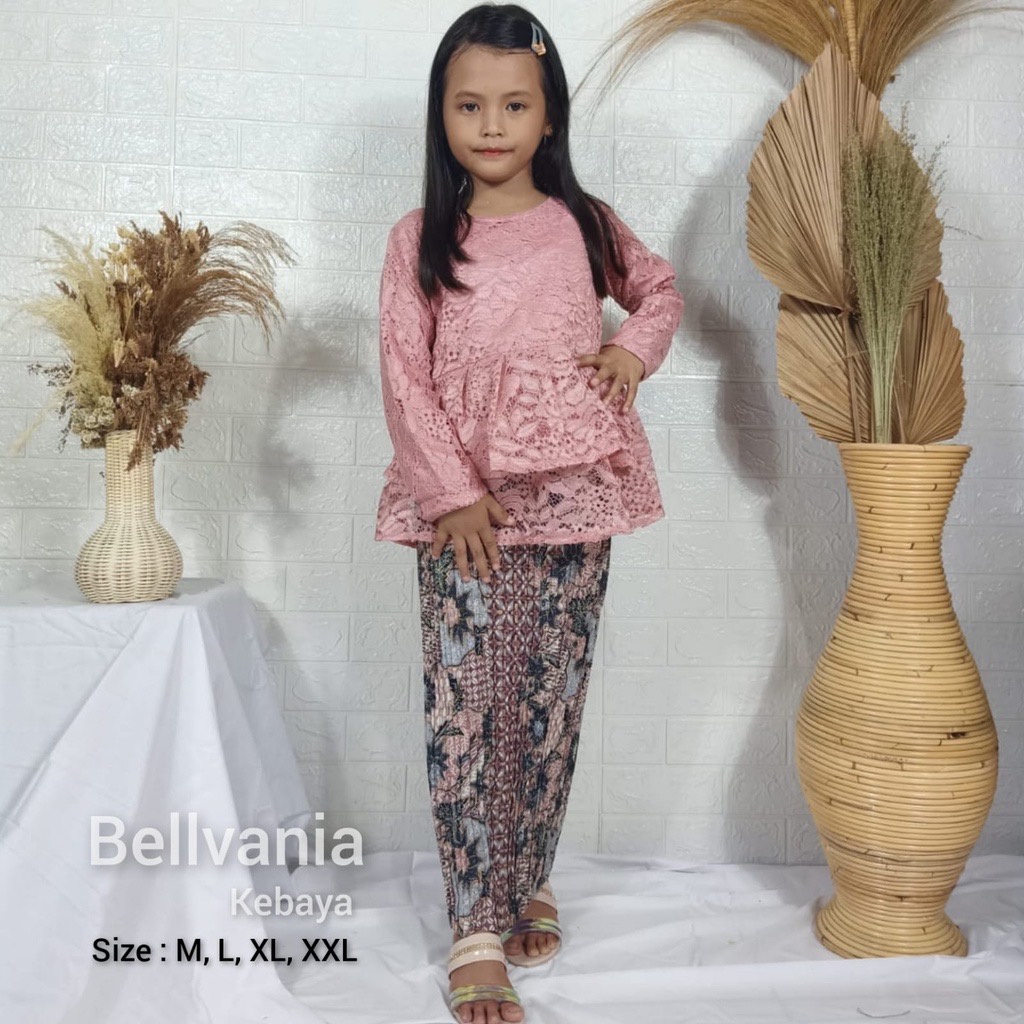 ￼kebaya Aurora brukat - Kebaya Anak Perempuan - Baju kebaya Anak Perempuan - kebaya anak umur 12 tah