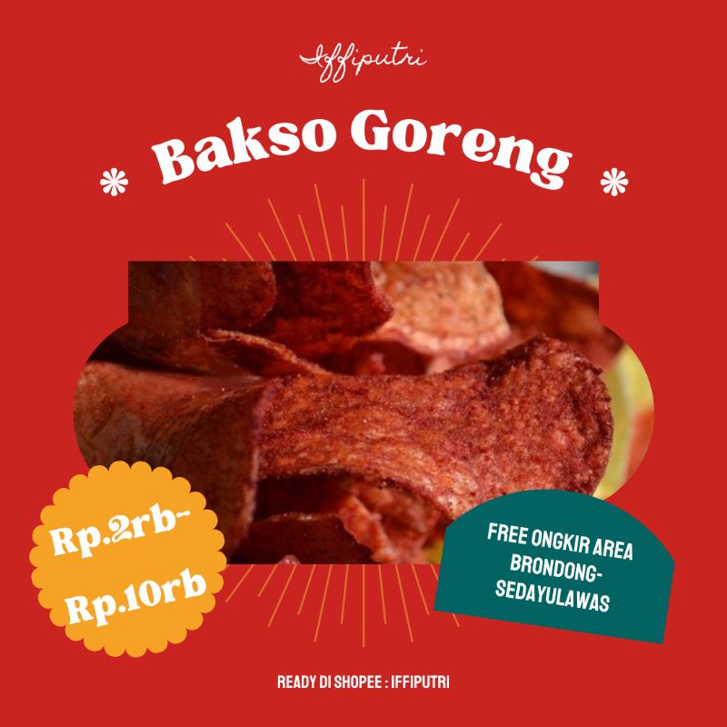 

Cemilan Jajan Makanan Ringan Bakso Goreng Basreng Murah Halal Renyah Grosir