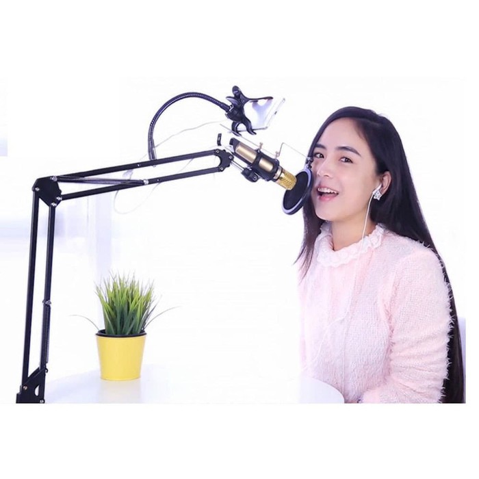 TAFFSTUDIO PAKET ARM STAND NB 35 LAZYPOD DAN POP FILTER UNTUK MIC MICROPHONE STAND HOLDER 360 LAZYPOD CLAMP PROFESSIONAL SET