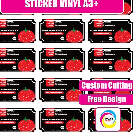 

[80] Stiker Vinyl A3+ Anti Air Label Kemasan Produk (Custom Cutting) dztv867