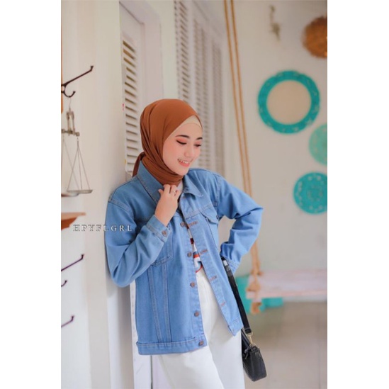 Jaket jeans cewek tebal PLAN JAKET JINS