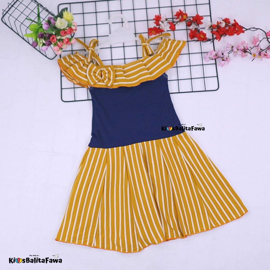 Dress Moza uk Bayi-4 Tahun / Dres Kensi Tanktop Baju Anak Perempuan Cewek Gaun Import Adem Murah