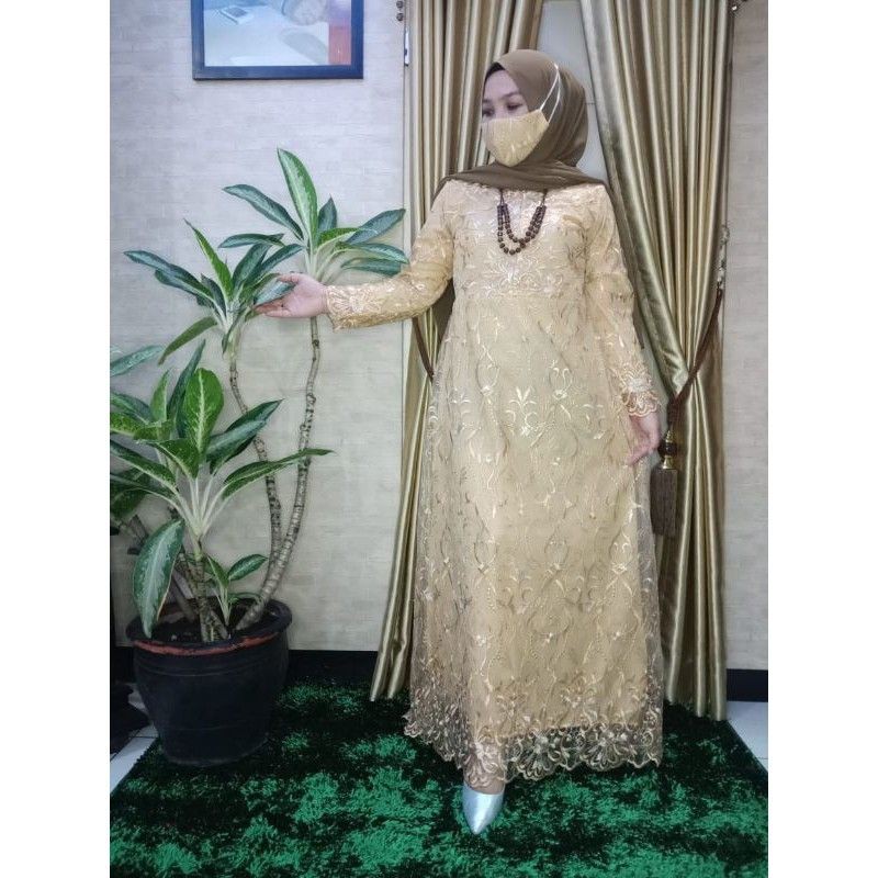 REALPICT GAMIS ULFA/GAMIS PESTA TERBARU/DRESS MEWAH/BY LORAMA