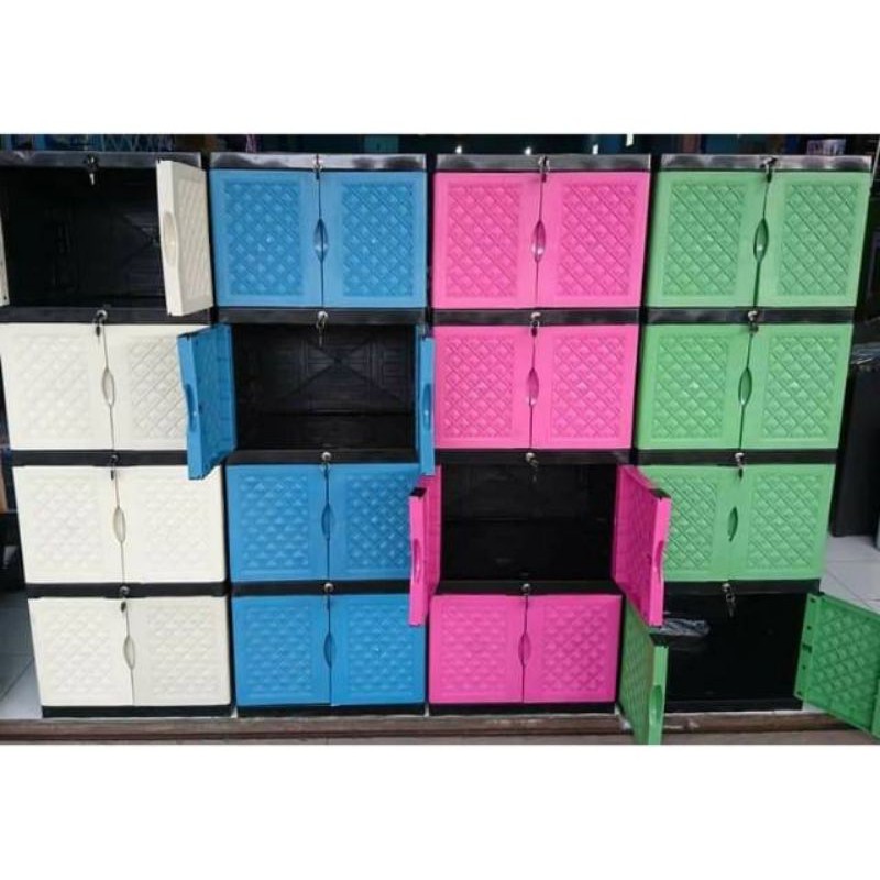 PROMO Lemari Plastik Aquose Full Kunci 4 Susun Murah PROMO Lemari Plastik Aquose Full Kunci 4 Susun Murah