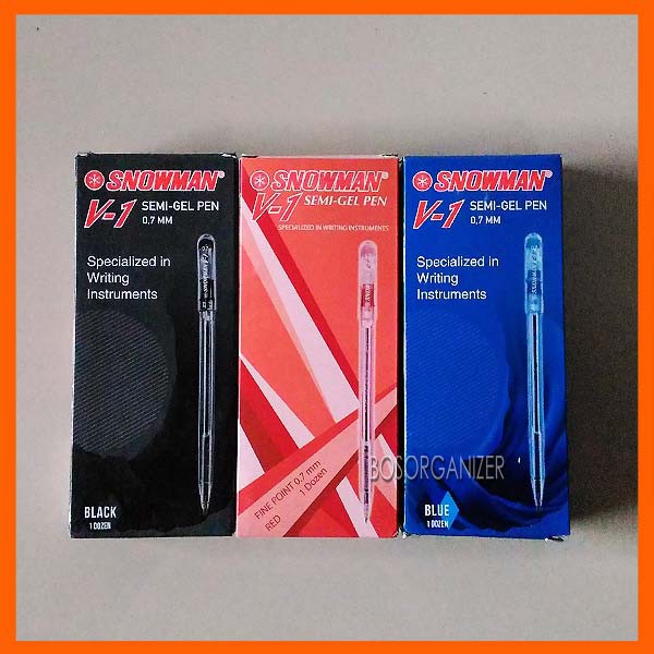 

BOG 12 PCS PENA SEMI GEL PEN SNOWMAN V-1 BO0321A
