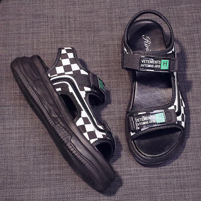 TBIG [COD] Sandal Tali SANQUARTO Wanita Import Korea Style Santai Wanita Sandal Wedges