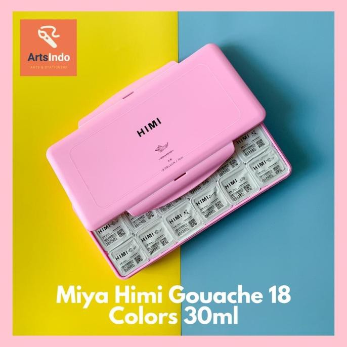 

PERALATAN MELUKIS GOUACHE PAINT MIYA CAT SET 18 COLORS X 30ML ALAT LUKIS