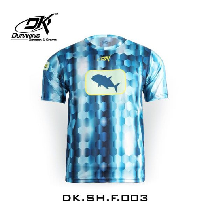 DK Fishing Jersey SS  Hexagon Blue