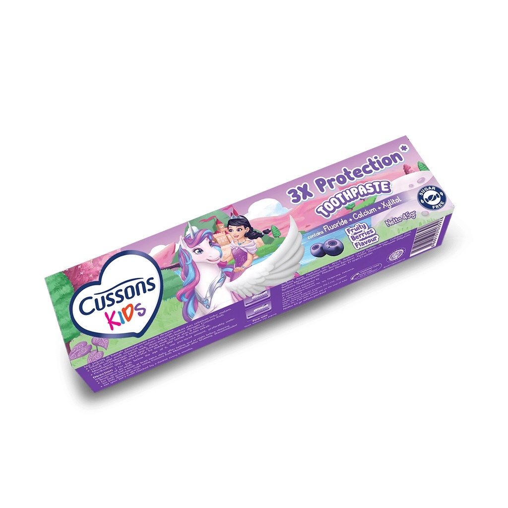 Cussons Kids Toothpaste Unicorn Fruity Berries Pasta Gigi Anak 45gr