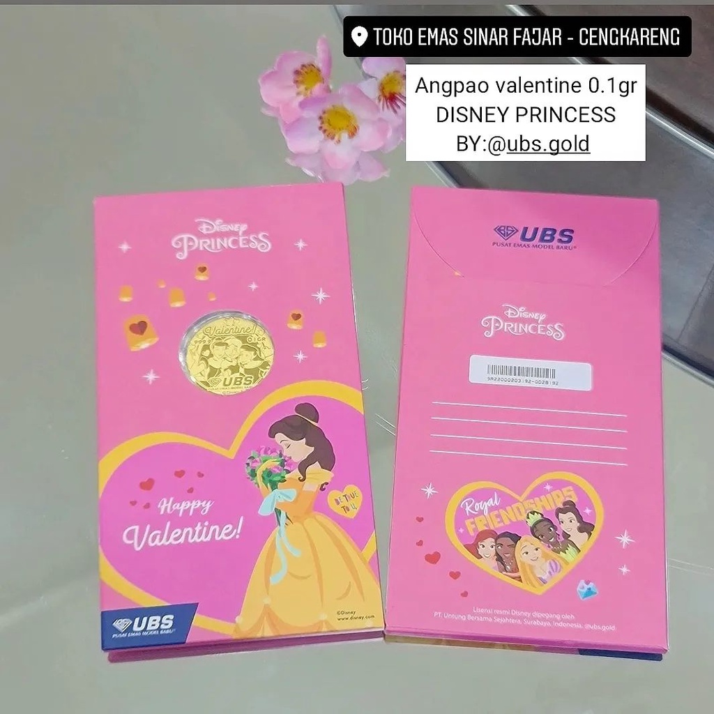 

UBS ANGPAO PRINCESS SERIES EDISI VALENTINE 2021 0.10 GR