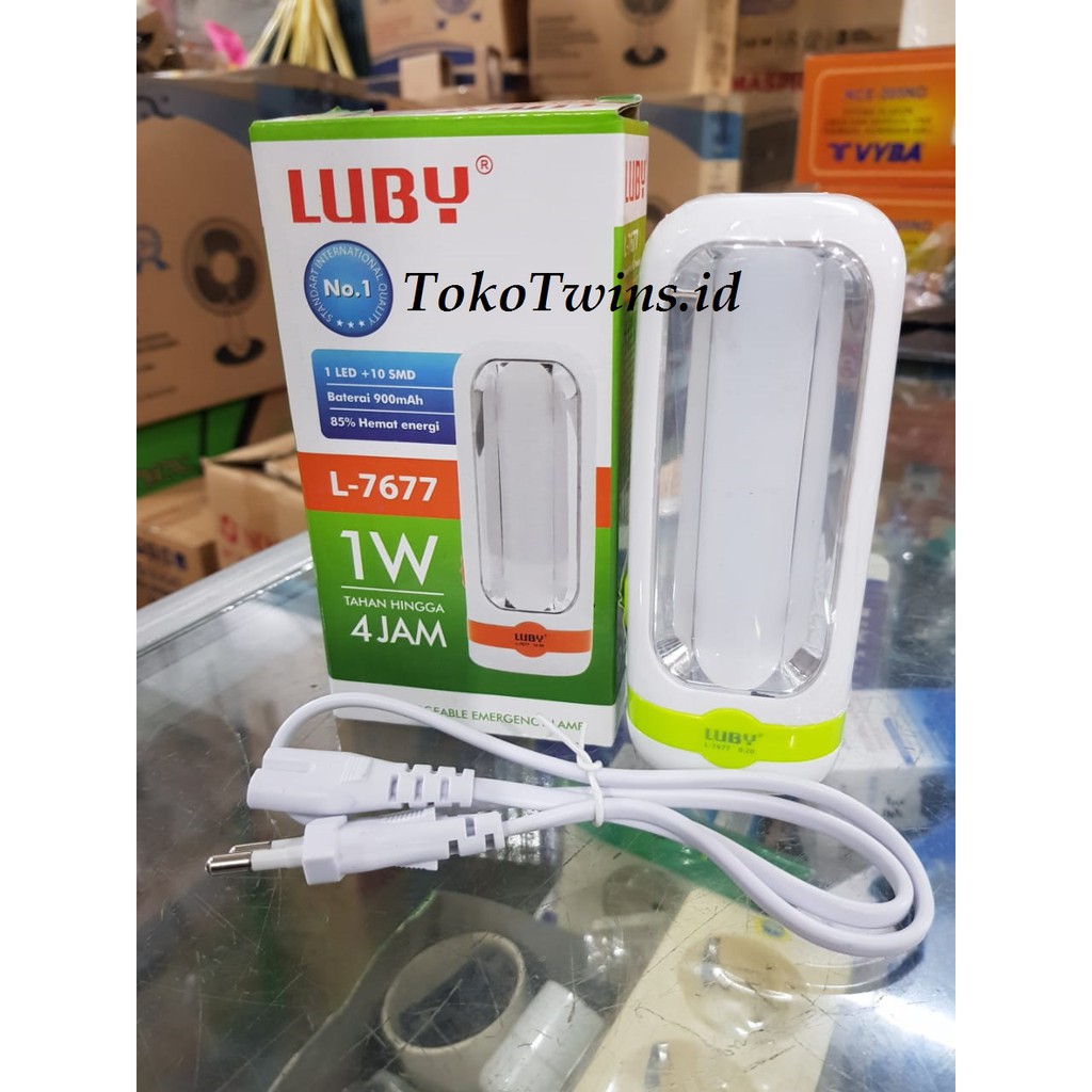 Emergency Lamp L-7677 LUBY - LED/Lampu Darurat LED + Senter