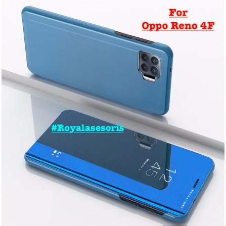 OPPO RENO 4F FLIP CASE CLEAR VIEW STANDING COVER