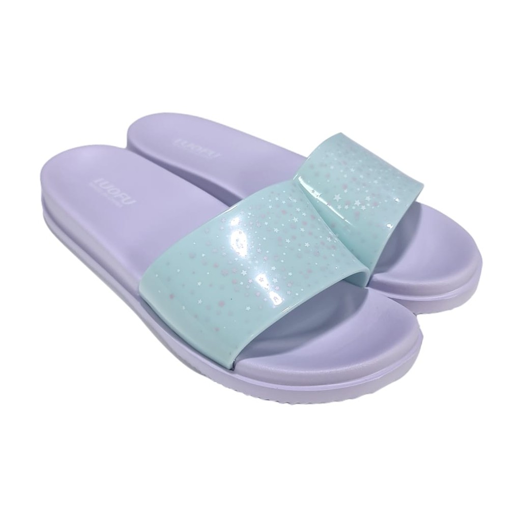 LUOFU ORIGINAL jelly sandal karet empuk murah wanita selop sendal cewek import E7159B07KS