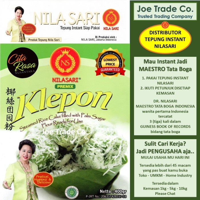 

MURAH Tepung Klepon 400 gr Tepung Instant Premix Nilasari