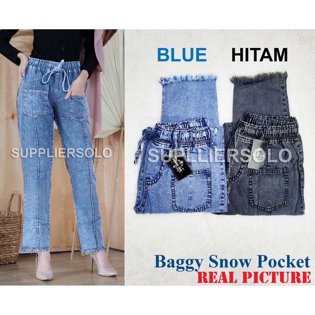 BAGGY SNOW POCKET RUMBAI WANITA