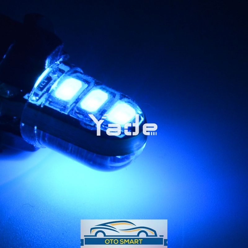 Lampu Led T 10 Crysral Kristal Jelly 6 Mata SMD 5730 Senja Sein Speedometer HIGH QUALITY-Biru