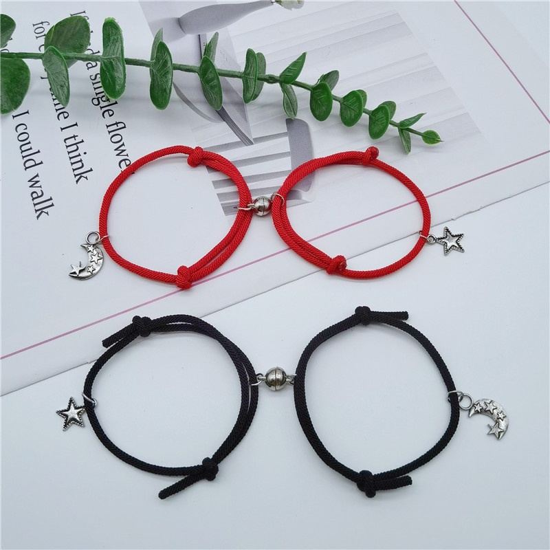 1 Pasang Gelang Tali Milan Dengan Magnet Untuk Pasangan-Won