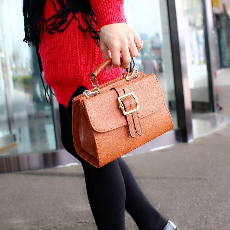 Fashion Wanita Tas Selempang ES22069SN Yellow Brown