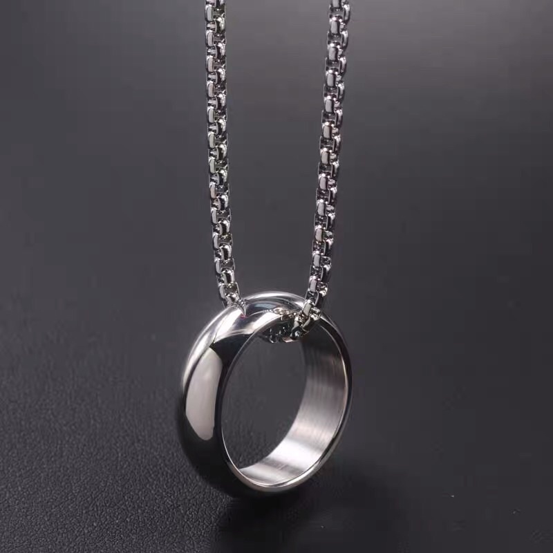 KALUNG TITANIUM LIONTIN CINCIN PRIA WANITA ANTI KARAT TERBARU