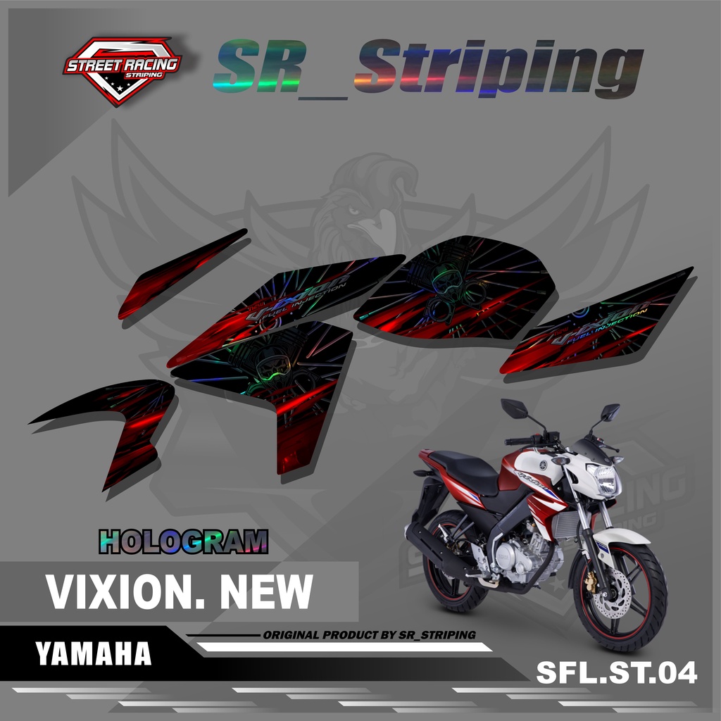 Striping Vixion New / Stiker Vixion NVL ( Hologram ) Variasi Vixion New / Setiker Stiker List Varias